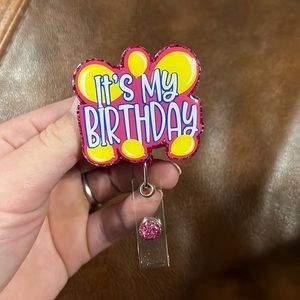 It’s my birthday badge reel balloons